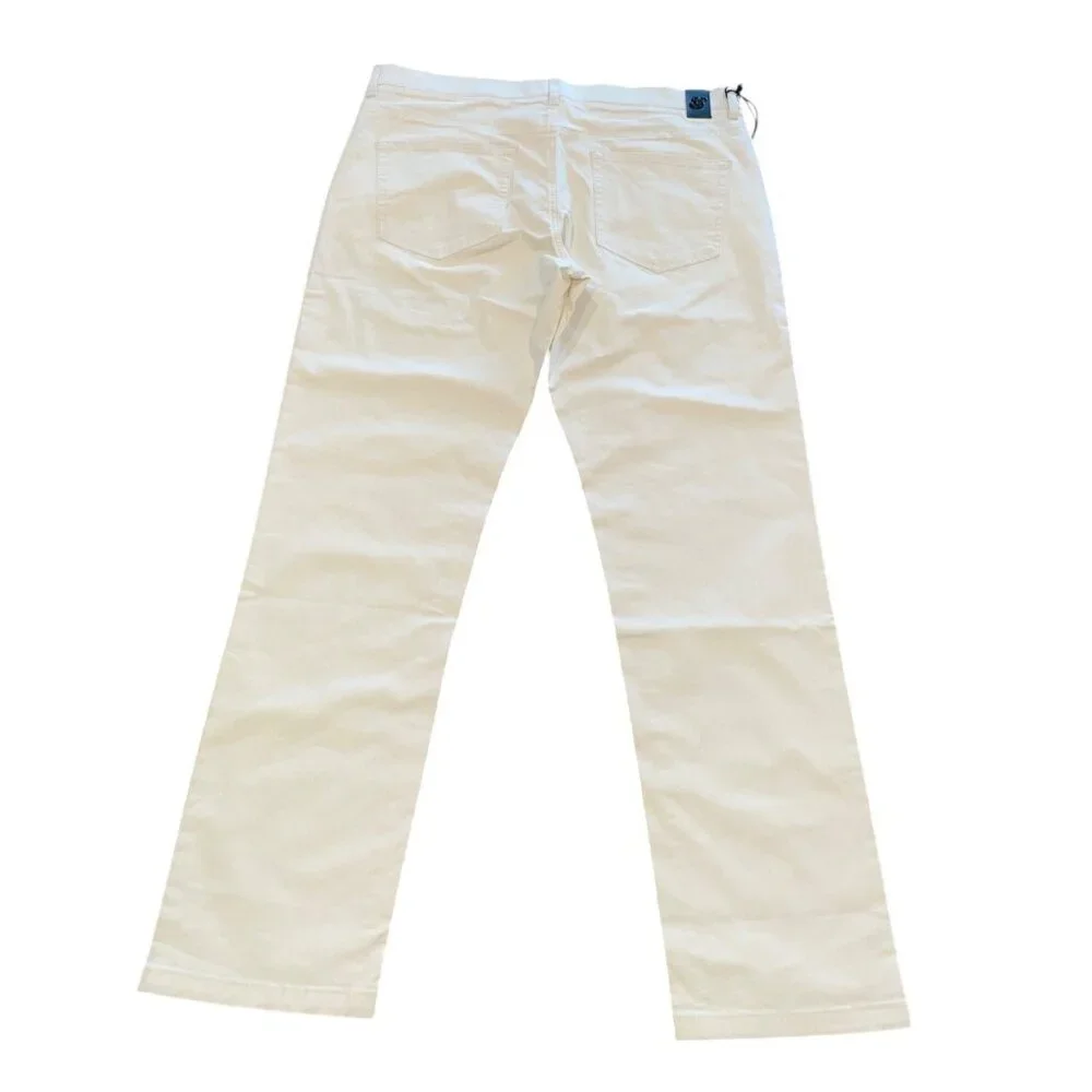 NWT Collars & Co. Men's 36x30 CEO 5-Pocket Pant Cotton Stretch Stone Cream - Picture 7 of 12